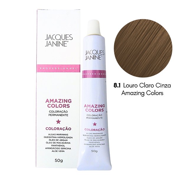 Coloração Jacques Janine 8.1 Louro Claro Cinza 50g