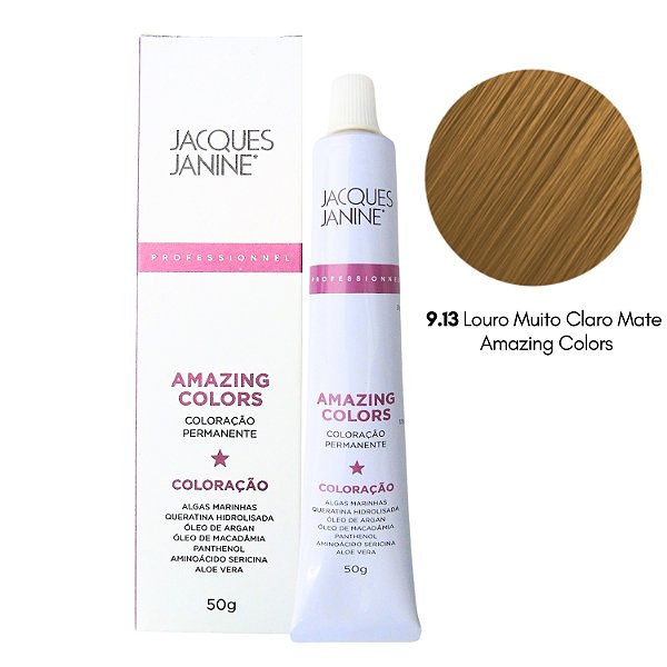 Coloração Jacques Janine 9.13 Louro Muito Claro Mate 50g