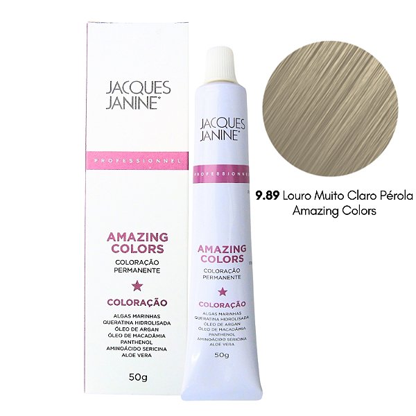 Coloração Jacques Janine 9.89 Louro Muito Claro Pérola 50g