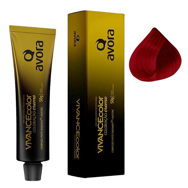 Coloração Creme Avora Vivance Color 0/6 Intensificador Vermelho 50g