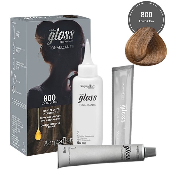 Tonalizante Acquaflora Hidra Gloss 800 Louro Claro
