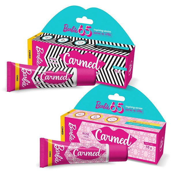 Kit Hidratante Labial Carmed Barbie Com 2 10g