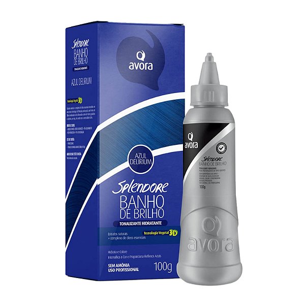Tonalizante Banho de Brilho Avora Splendore 3D Azul Delirium 100g