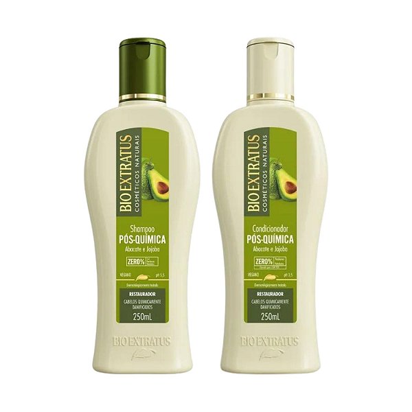 Shampoo + Condicionador Bio Extratus Pós Quimica Abacate e Jojoba 250ml