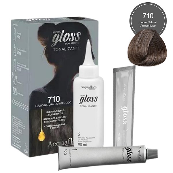 Tonalizante Acquaflora Hidra Gloss 710 Louro Natural Acinzentado