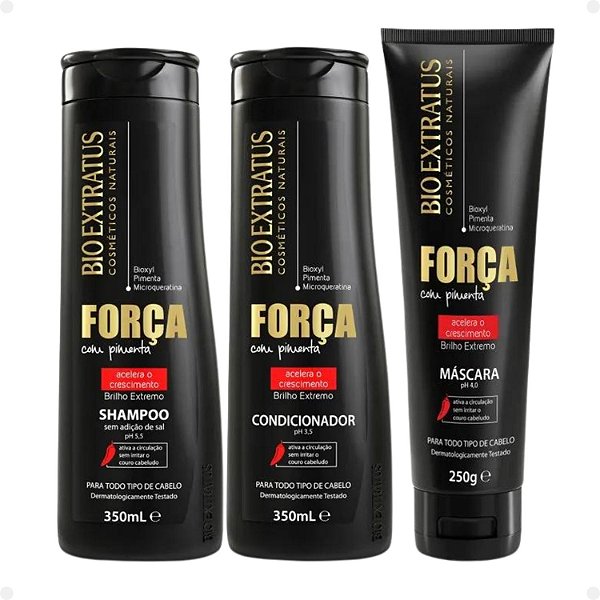 Kit Bio Extratus Força Com Pimenta Com 3