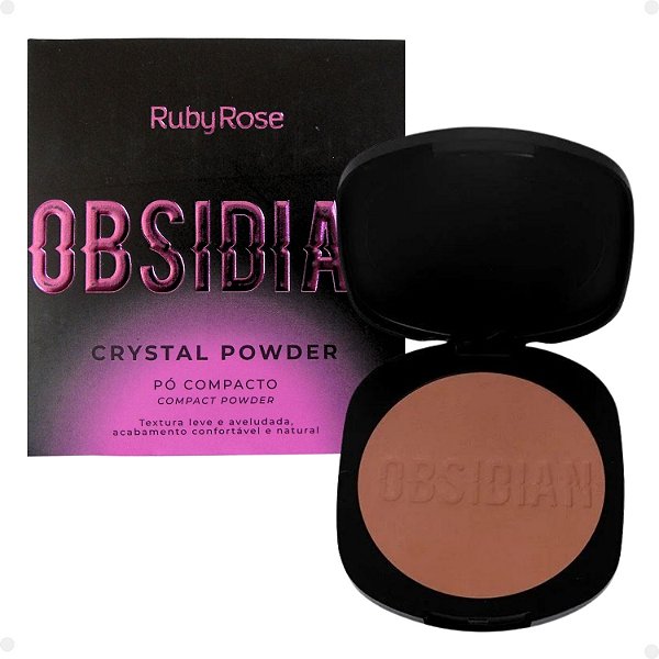 Pó Compacto Ruby Rose Obsidian Crystal Powder Pc45