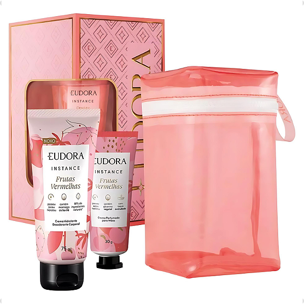 Kit Eudora Instance Hidratante Corporal + Creme Para Mãos Frutas Vermelhas
