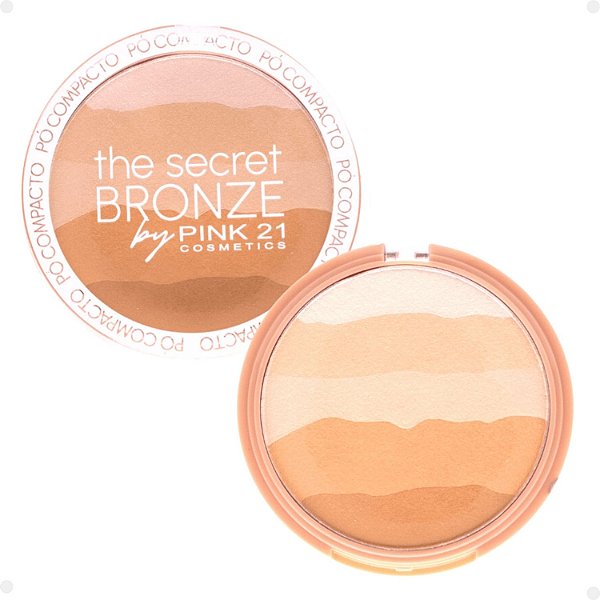 Pó Compacto Pink 21 The Secret Bronze 01
