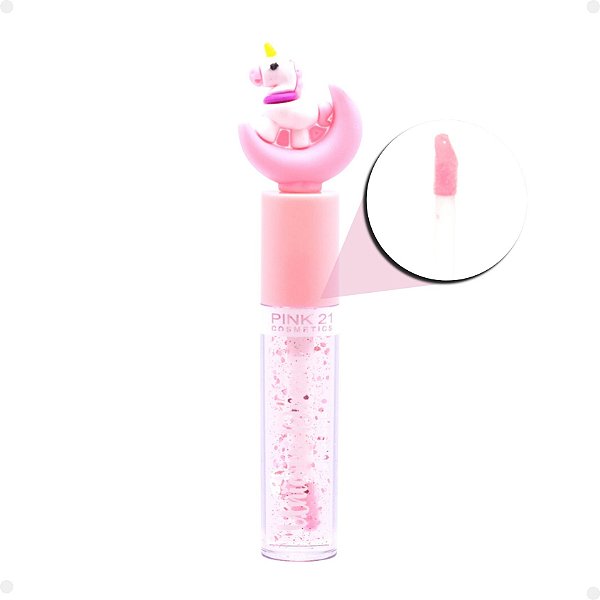 Lipgloss Mágico Pink 21 Unicorn Dream 01 4ml