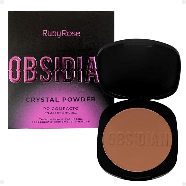 Pó Compacto Ruby Rose Obsidian Crystal Powder Pc18
