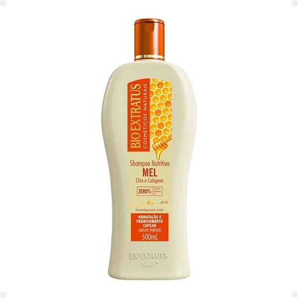 Shampoo Nutritivo Bio Extratus Mel Chia e Colágeno 500ml