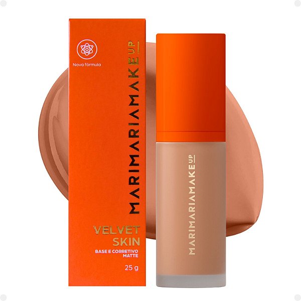 Base e Corretivo Matte Mari Maria Makeup Velvet Skin Caramelo MM-1101-7