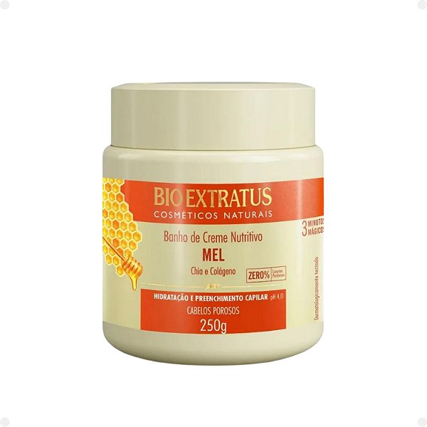 Banho de Creme Nutritivo Bio Extratus Mel Chia e Colágeno 250g