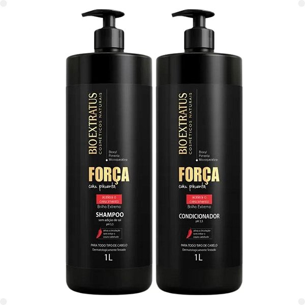 Shampoo + Condicionador Bio Extratus Força Com Pimenta 1L