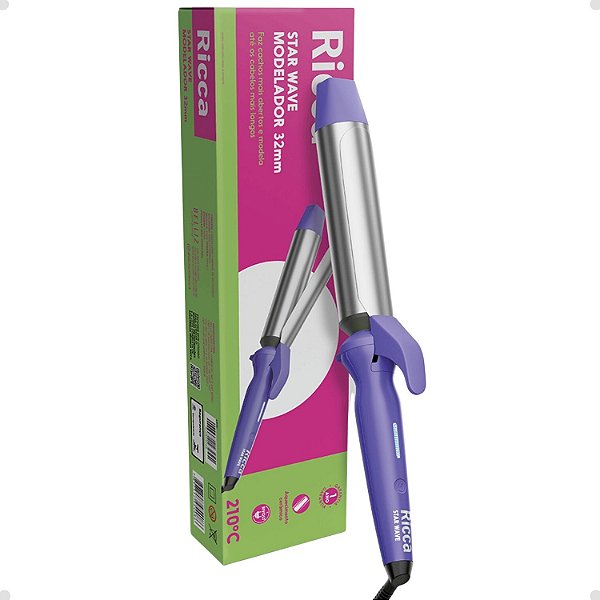 Modelador Ricca Star Wave 32mm 210°c Bivolt