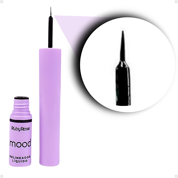 Delineador Líquido Ruby Rose Mood Preto 2ml HB-F511