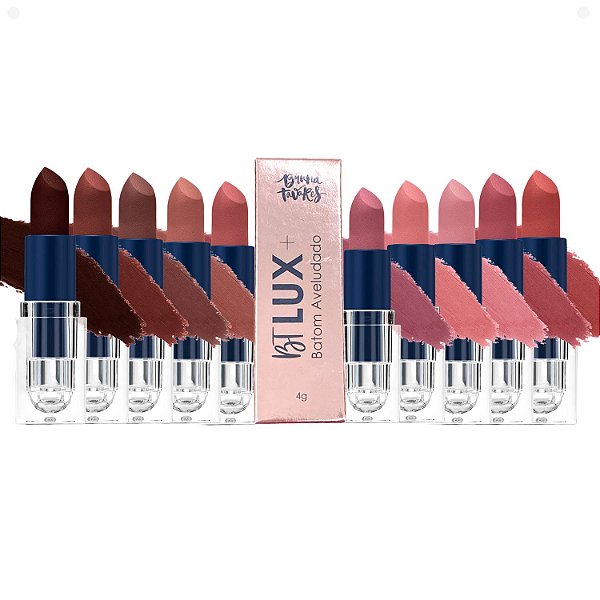 Kit Batom Aveludado Bruna Tavares Bt Lux + Com 10