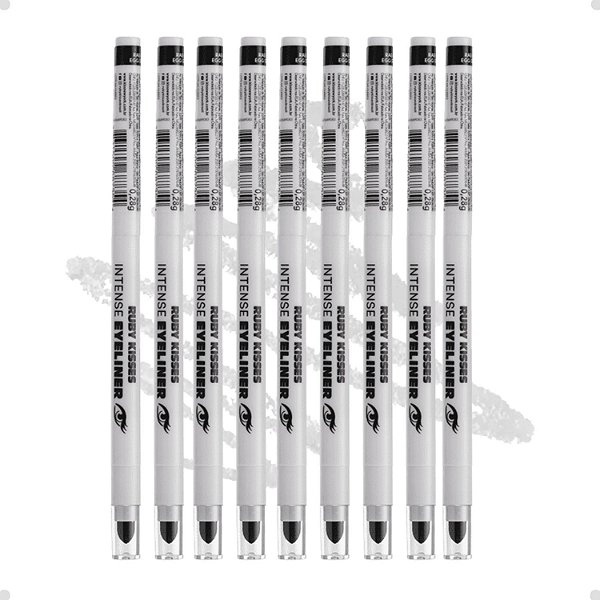 Kit Lápis Retrátil de Olhos Ruby Kisses Intense Eyeliner Egg Shells Com 9 RAE06BR