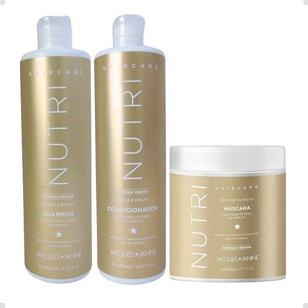 Kit Jacques Janine Hair Care Nutri: Shampoo e Condiciodor 440ml + Máscara 400g