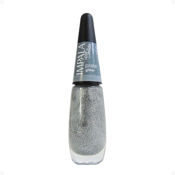 Esmalte Glitter Impala A Cor da Sua Moda Prata 7,5ml