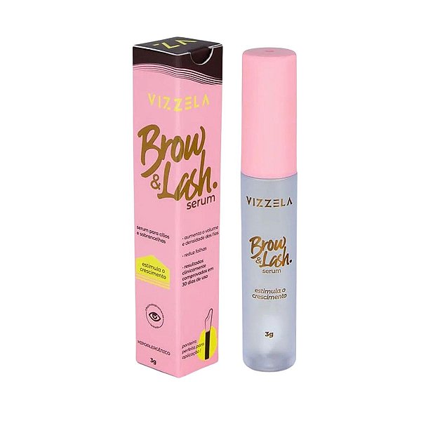 Sérum Para Cílios e Sobrancelhas Vizzela Brow e Lash 3g