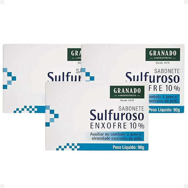 Kit Sabonete Granado Sulfuroso Enxofre 10% 90g Com 3