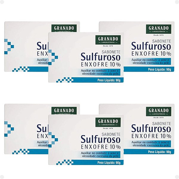 Kit Sabonete Granado Sulfuroso Enxofre 10% 90g Com 6