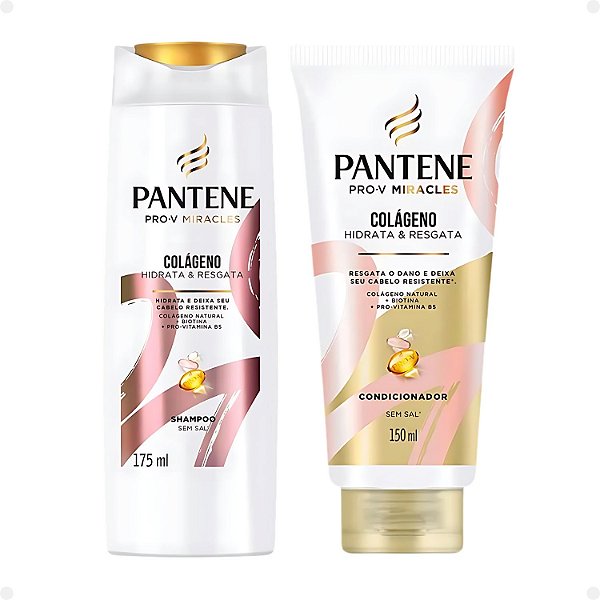 Shampoo 175ml + Condicionador 150ml Pantene Pro-v Colágeno