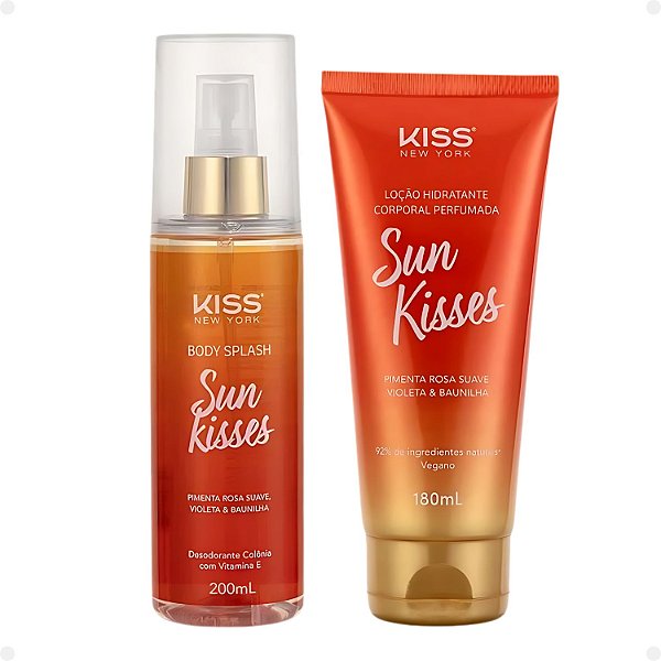 Body Splash + Loção Hidratante Kiss New York Sun Kisses