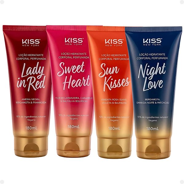 Kit Loção Hidratante Kiss New York Com 4 180ml