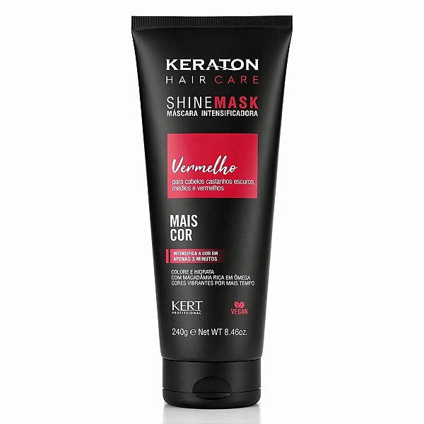 Máscara Matizadora Keraton Kert Shine Mask Vermelho 240g