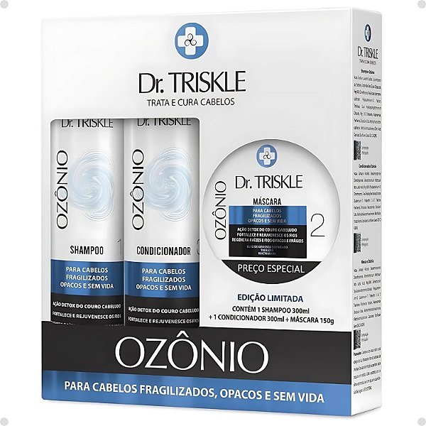 Kit Dr Triskle Ozônio Edição Limitada : Shampoo, Condicionador e Máscara Capilar 250g