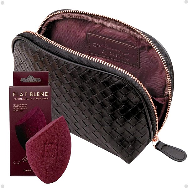 Kit Oceane Mariana Saad: Esponja Flat Blend e Nécessaire Pequena Preta