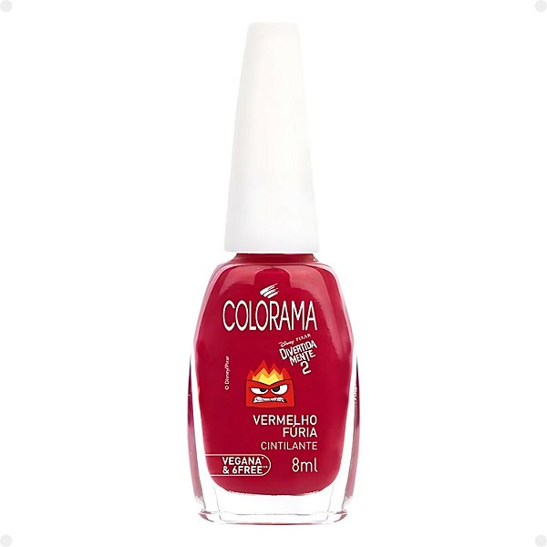 Esmalte Cintilante Colorama Divertidamente 2 Vermelho Fúria 8ml
