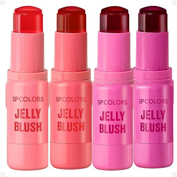 Kit Sp Colors Jelly Blush: Realça Lábios e Bochechas  4 Cores