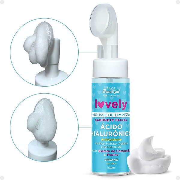 Mousse de Limpeza Face Beautiful Ácido Hialurônico 150ml
