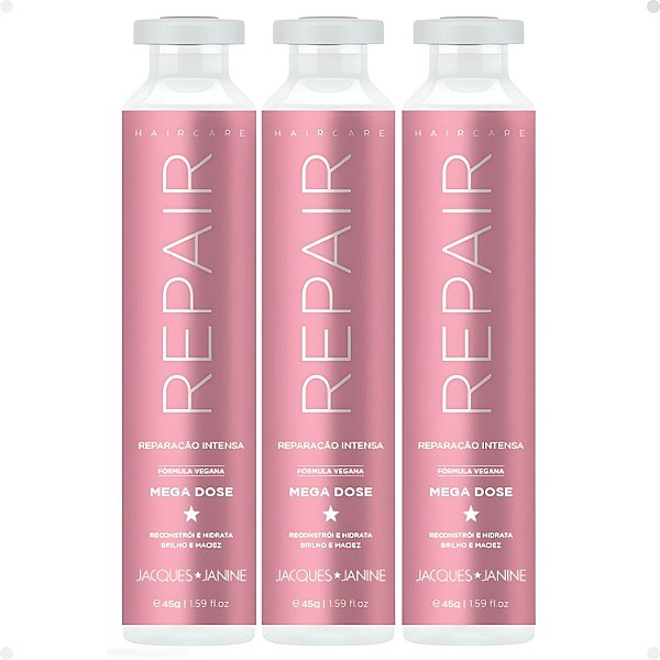 Kit Jacques Janine Hair Care Repair: 3 Ampolas Mega Dose 45g