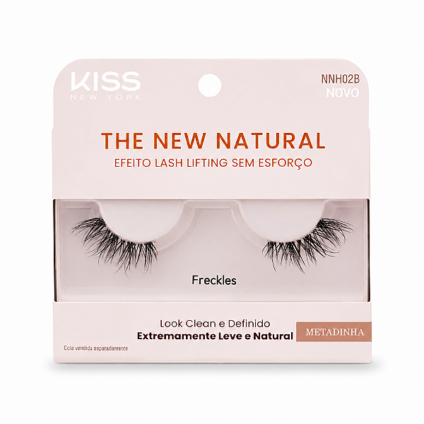 Cílios Postiços Kiss New York The New Natural Freckles Metadinha Nnh02bb