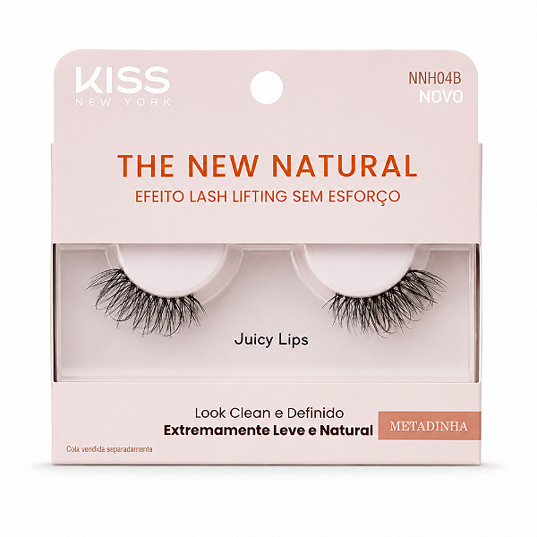Cílios Postiços Kiss New York The New Natural Juicy Lips Metadinha Nnh04bb
