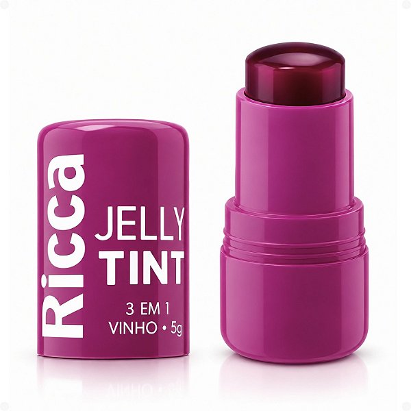 Jelly Tint Ricca 3 em 1 Vinho Cód. 3820