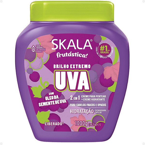 Creme Tratamento Skala Frutastica Uva 2 em 1 1000g
