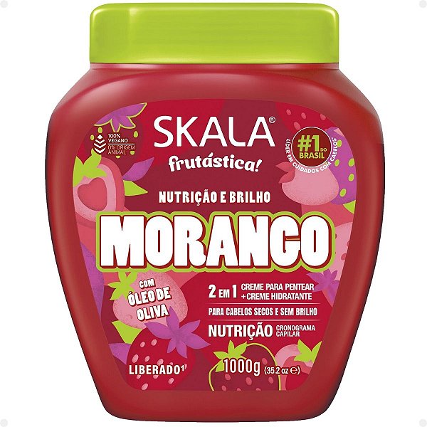 Creme Tratamento Skala Morango 2 em 1 1000g