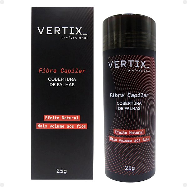 Fibra Capilar Vertix Cobertura de Falhas Castanho Médio Cód.2813 25g