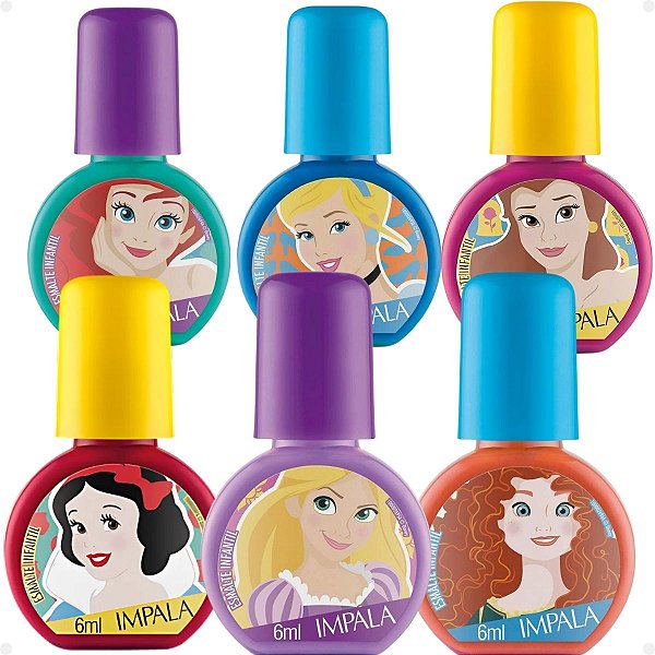 Impala Disney Princesa: 6 Esmaltes Infantil 6ml