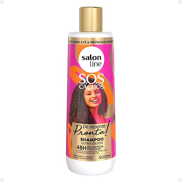 Shampoo Ultra Gloss Salon Line Sos Cachos De Repente Pronta! 500ml