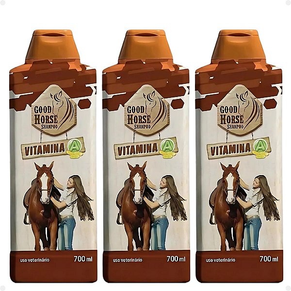 Kit Good Horse: 3 Shampoo Vitamina A 700ml