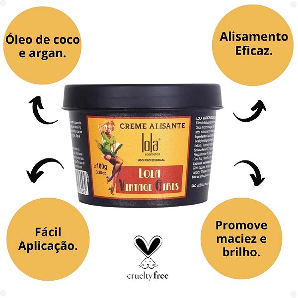 Lola Vintage Girls Creme Alisante 100g