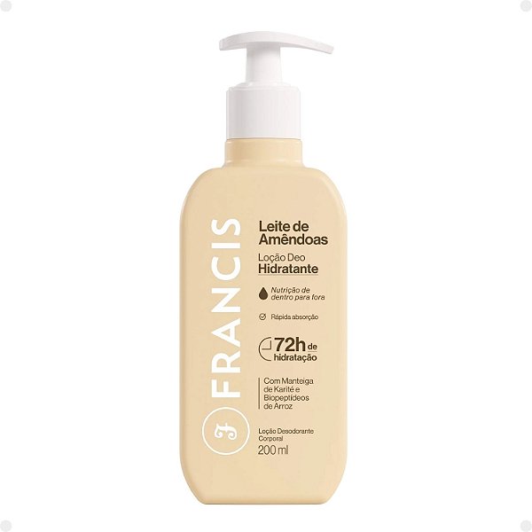 Loção Deo Hidratante Francis Leite de Amêndoas 200ml