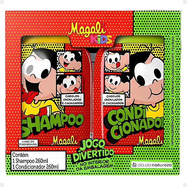 Kit Cia da Natureza Magali Kids Ondulados e Cacheados: Shampoo e Condicionador 260ml